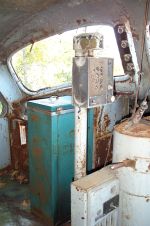 Inside the cab of former NJT E8.. wonder how long its been rotting here